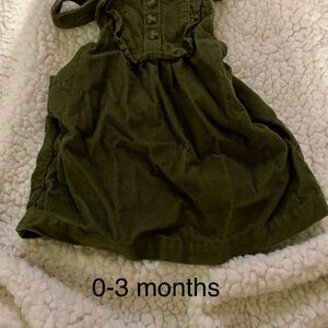 Green Corduroy Baby Dress